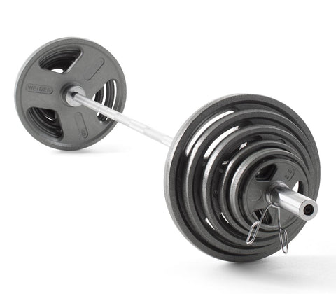 Weider Cast Iron Olympic Hammertone Weight Set